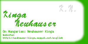 kinga neuhauser business card